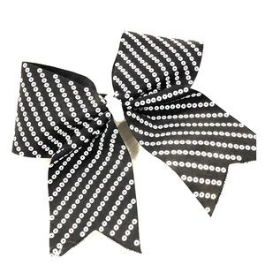 Black & white cheer bow